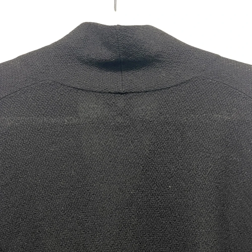 Eileen Fisher Petite Black Knit Wool Cardigan Sweater P L Bolero Shrug - Picture 4 of 8